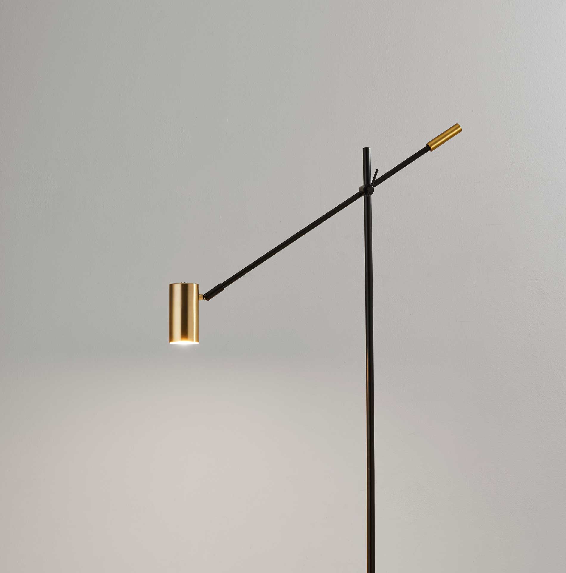 Colombes LED Floor Lamp Black/Brass - Image 5