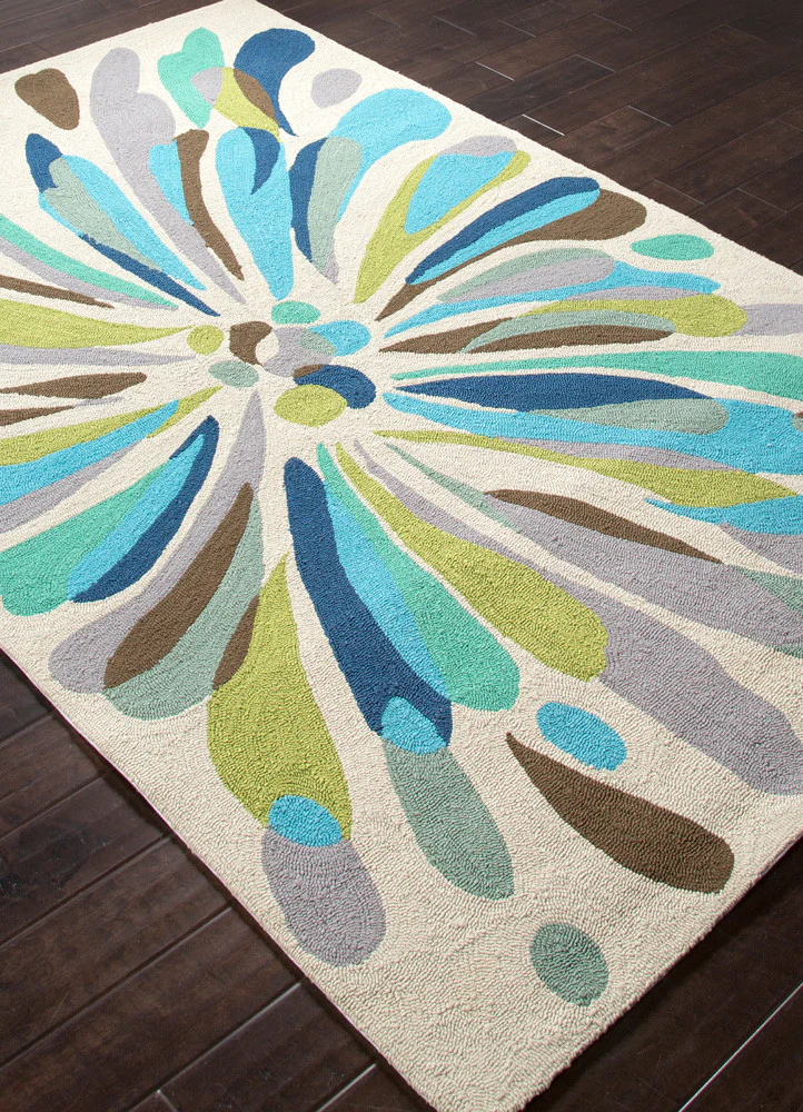 Colours Flowerburst Light Gray Area Rug - Image 2
