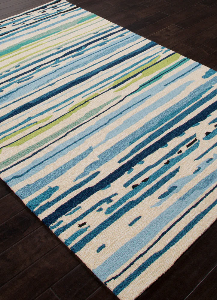 Colours Sketchy Lines Blue/White Area Rug - Image 2