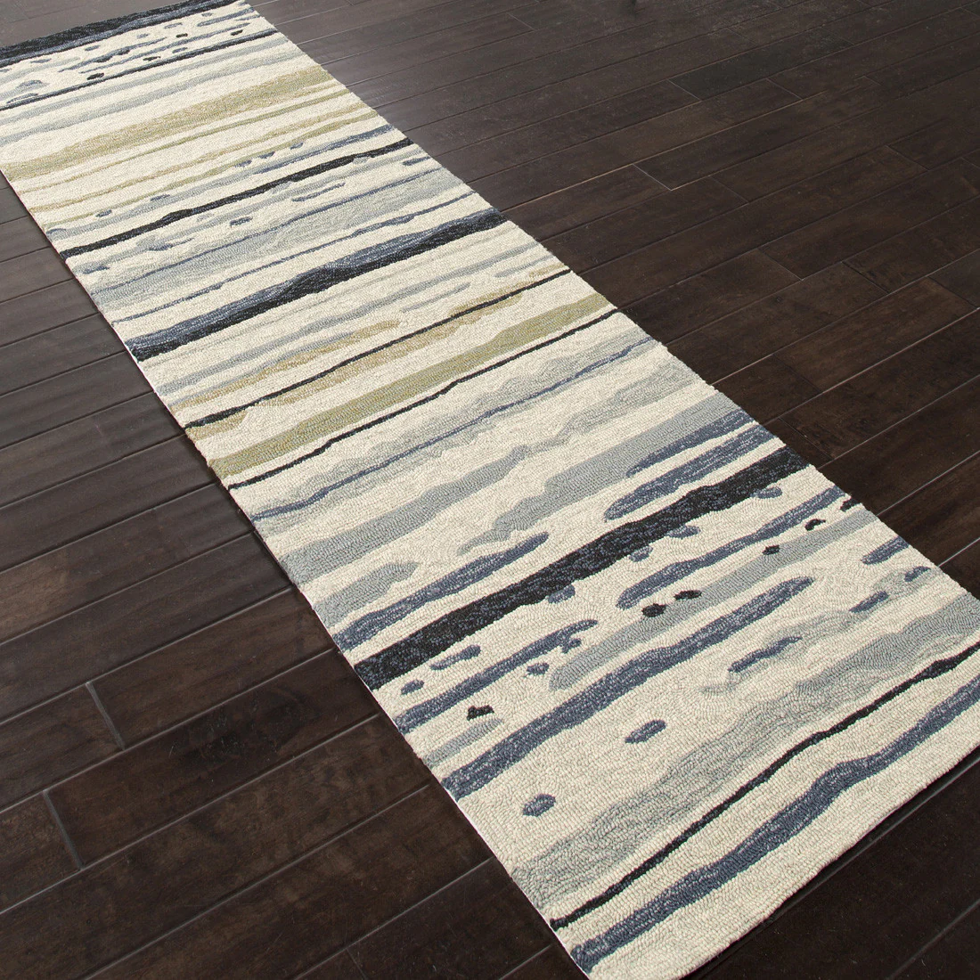 Colours Sketchy Lines Classic Gray Runner Rug - Image 2