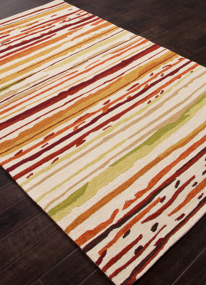 Colours Sketchy Lines Red/White Area Rug - Image 2
