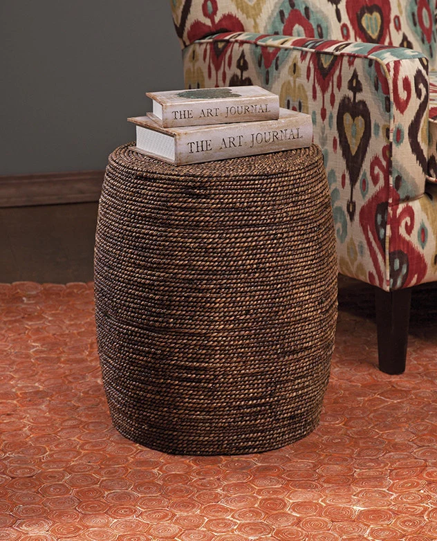 Colquitt Seagrass Ottoman - Image 2
