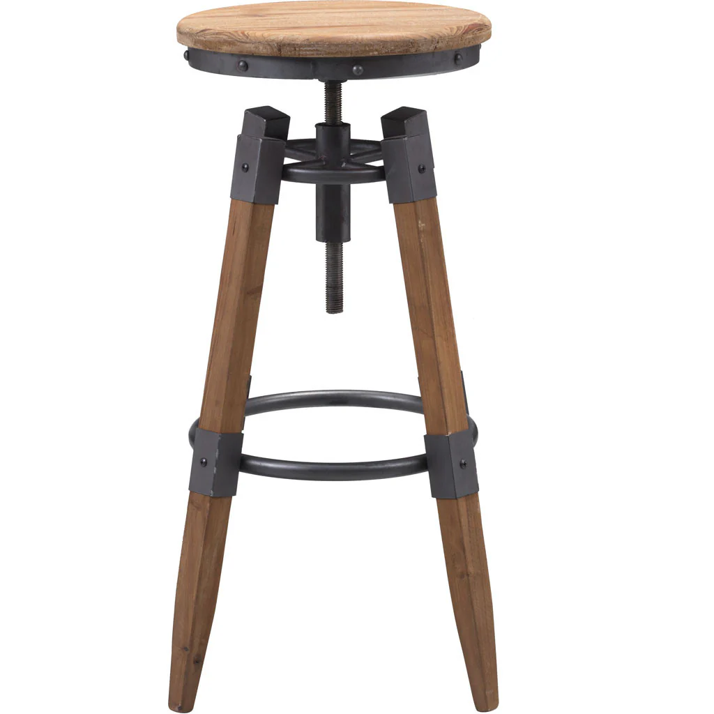 Como Barstool Natural Pine & Industrial Gray - Image 2