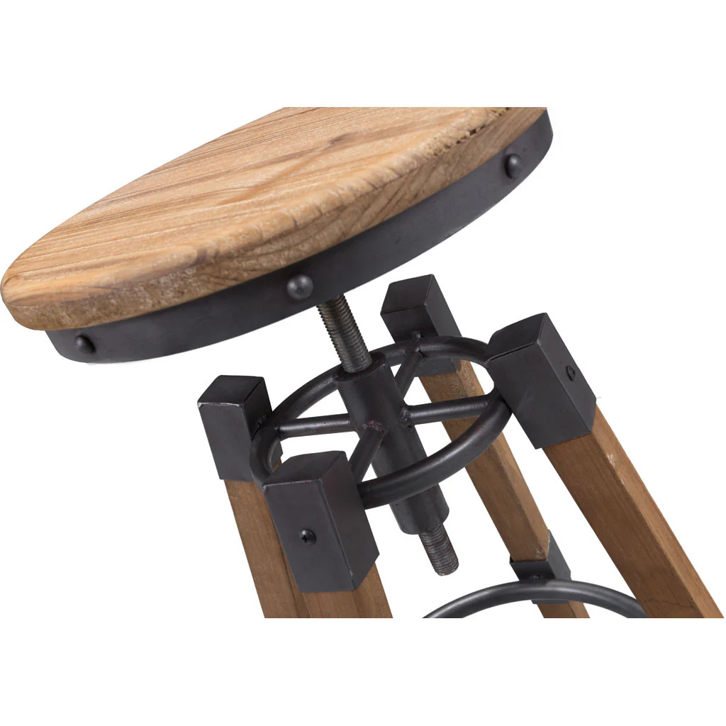 Como Barstool Natural Pine & Industrial Gray - Image 3