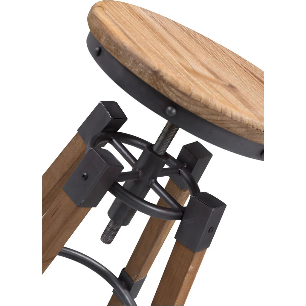 Como Barstool Natural Pine & Industrial Gray - Image 4