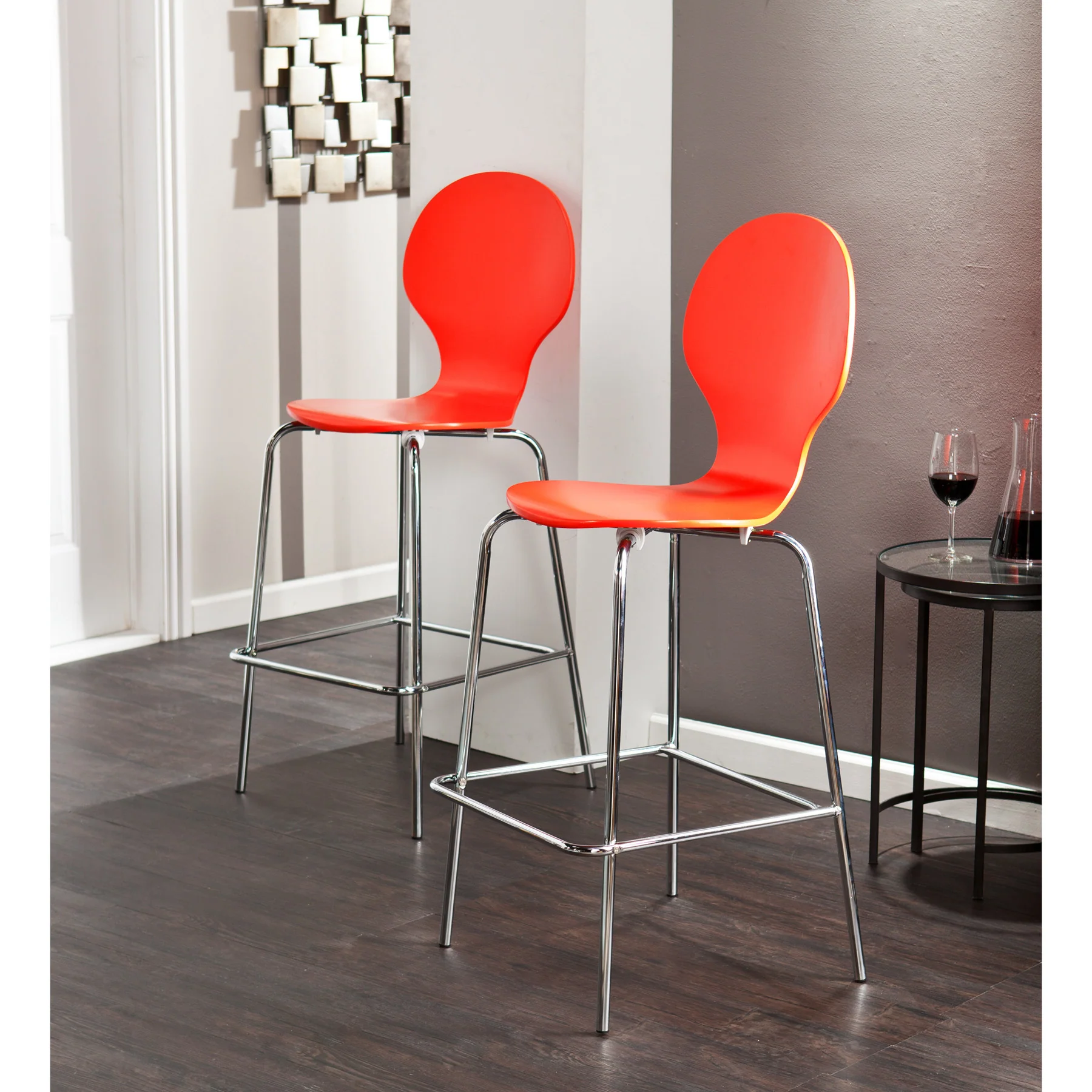 Conbie Barstool Red/Orange (Set of 2) - Image 3