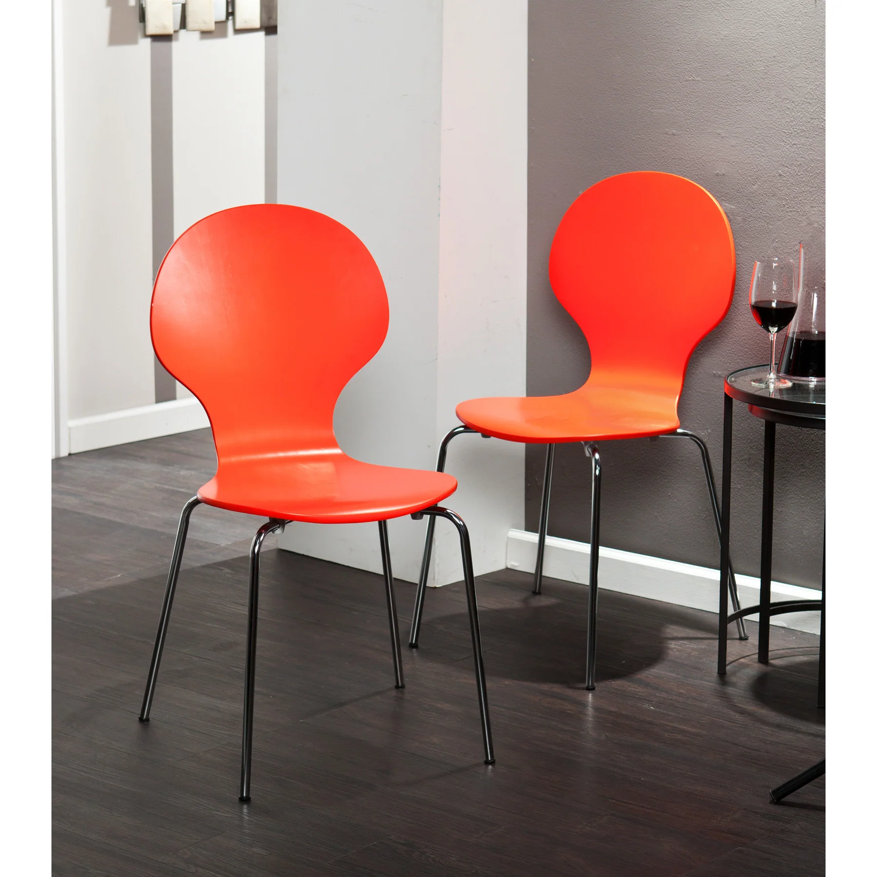 Conbie Chair Red/Orange (Set of 2) - Image 3