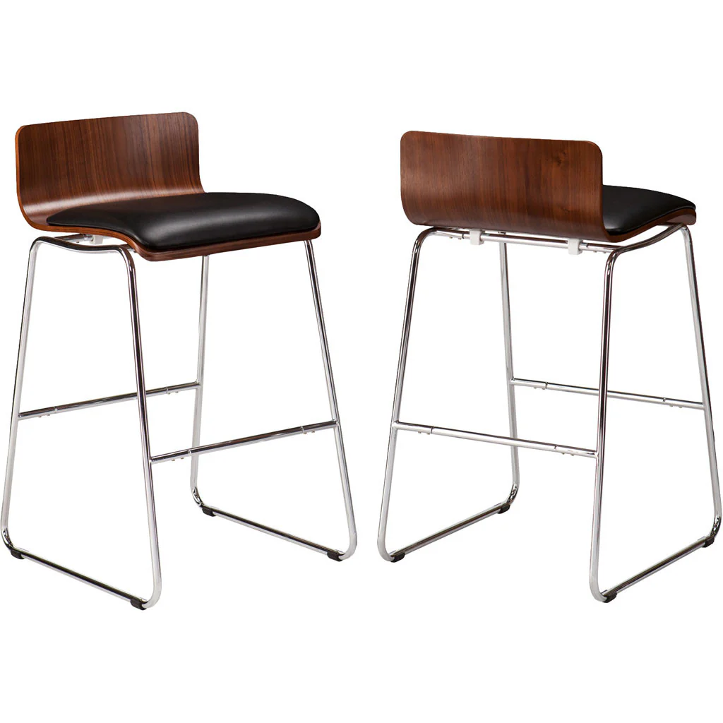 Conley Stools Walnut/Black (Set of 2) - Image 2