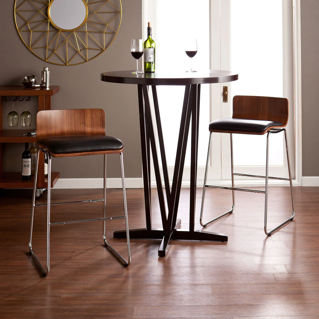 Conley Stools Walnut/Black (Set of 2) - Image 3