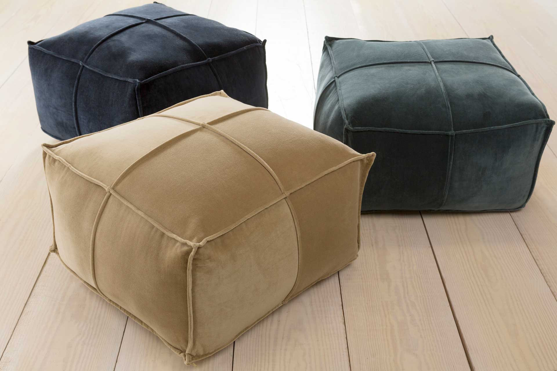 Conner Pouf Teal - Image 2