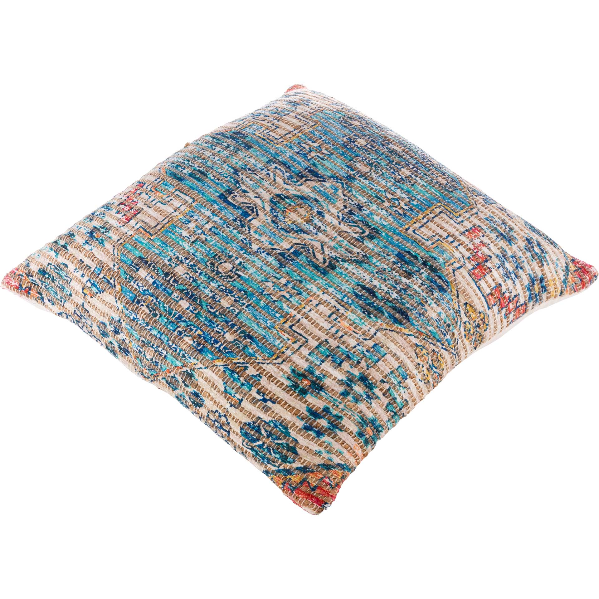 Conrad Pillow Aqua/Beige/Bright Blue - Image 2