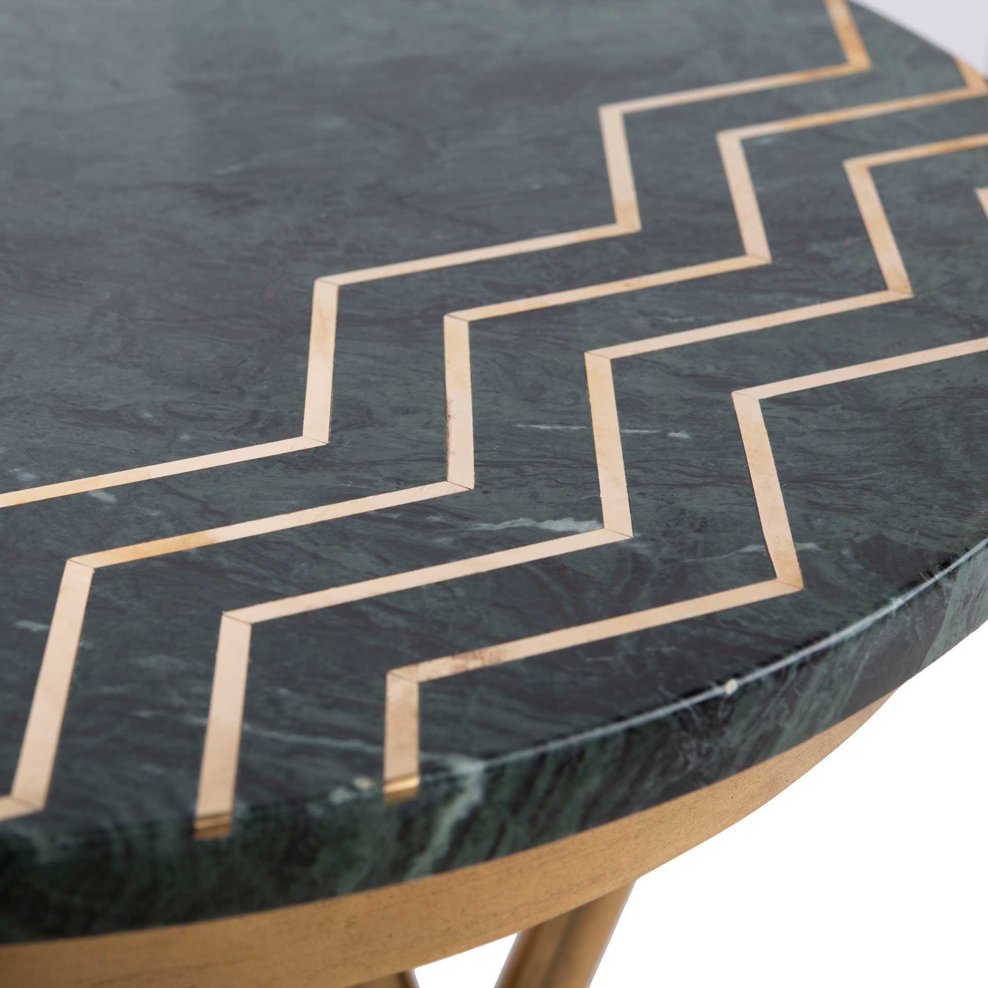 Constellation Marble Accent Table Dark Green/Black/Gold - Image 5