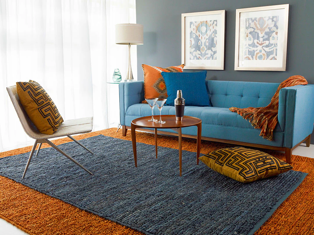 Continental Navy Area Rug - Image 4