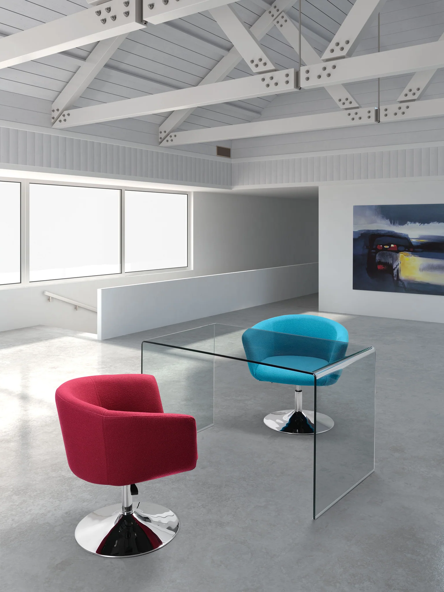 Contour Desk Clear Glass - Image 4