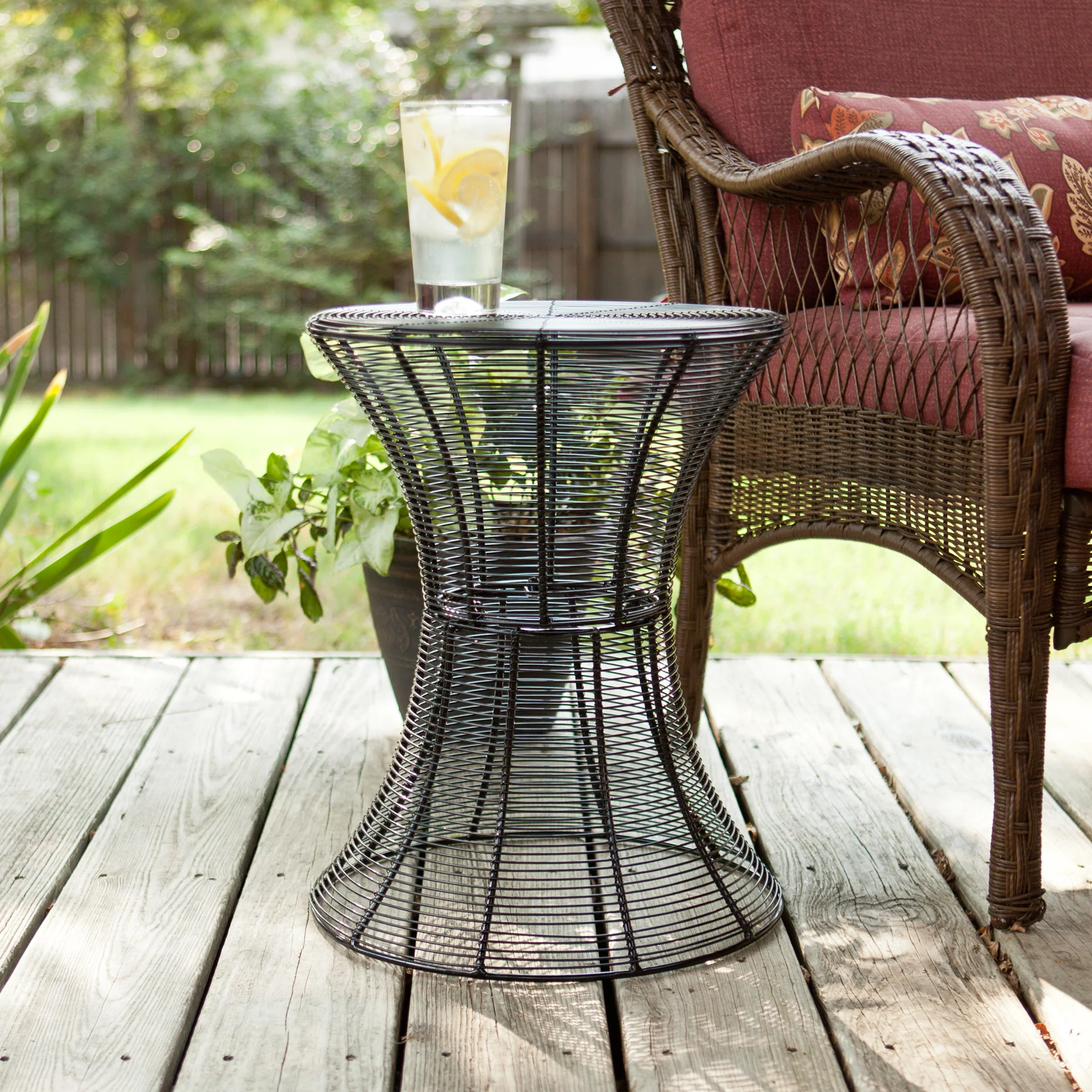 Contour Metal Accent Table Black - Image 2