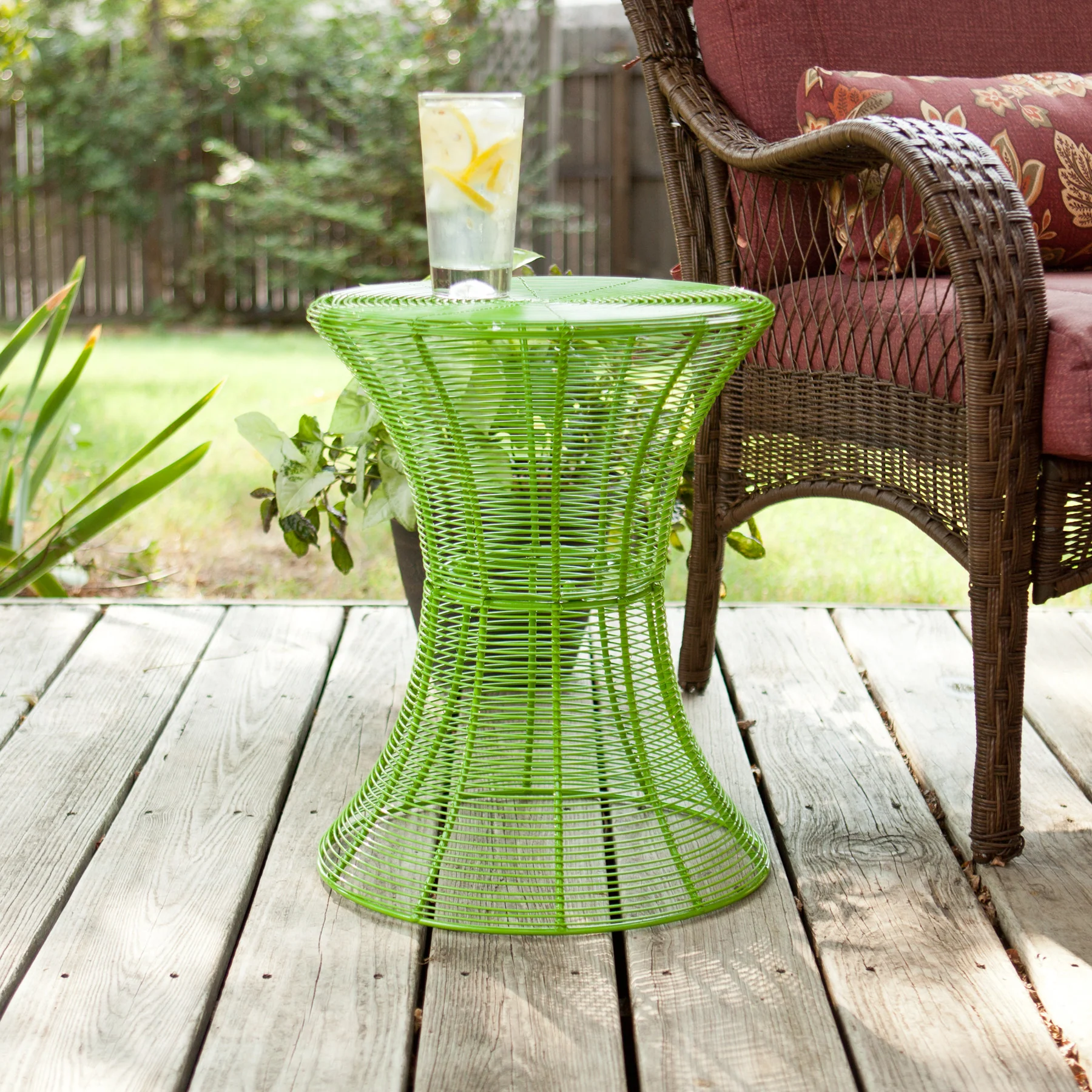 Contour Metal Accent Table Green - Image 2