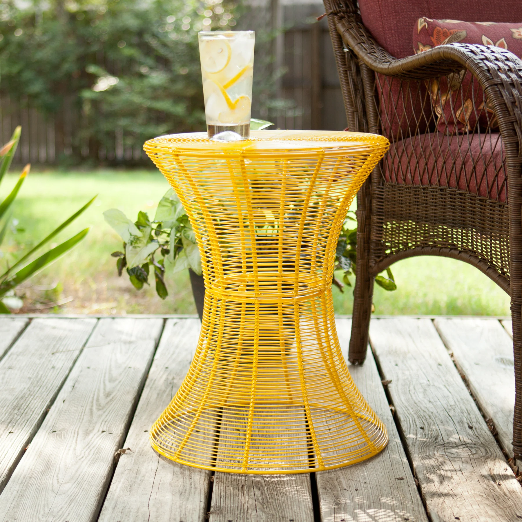 Contour Metal Accent Table Yellow - Image 2