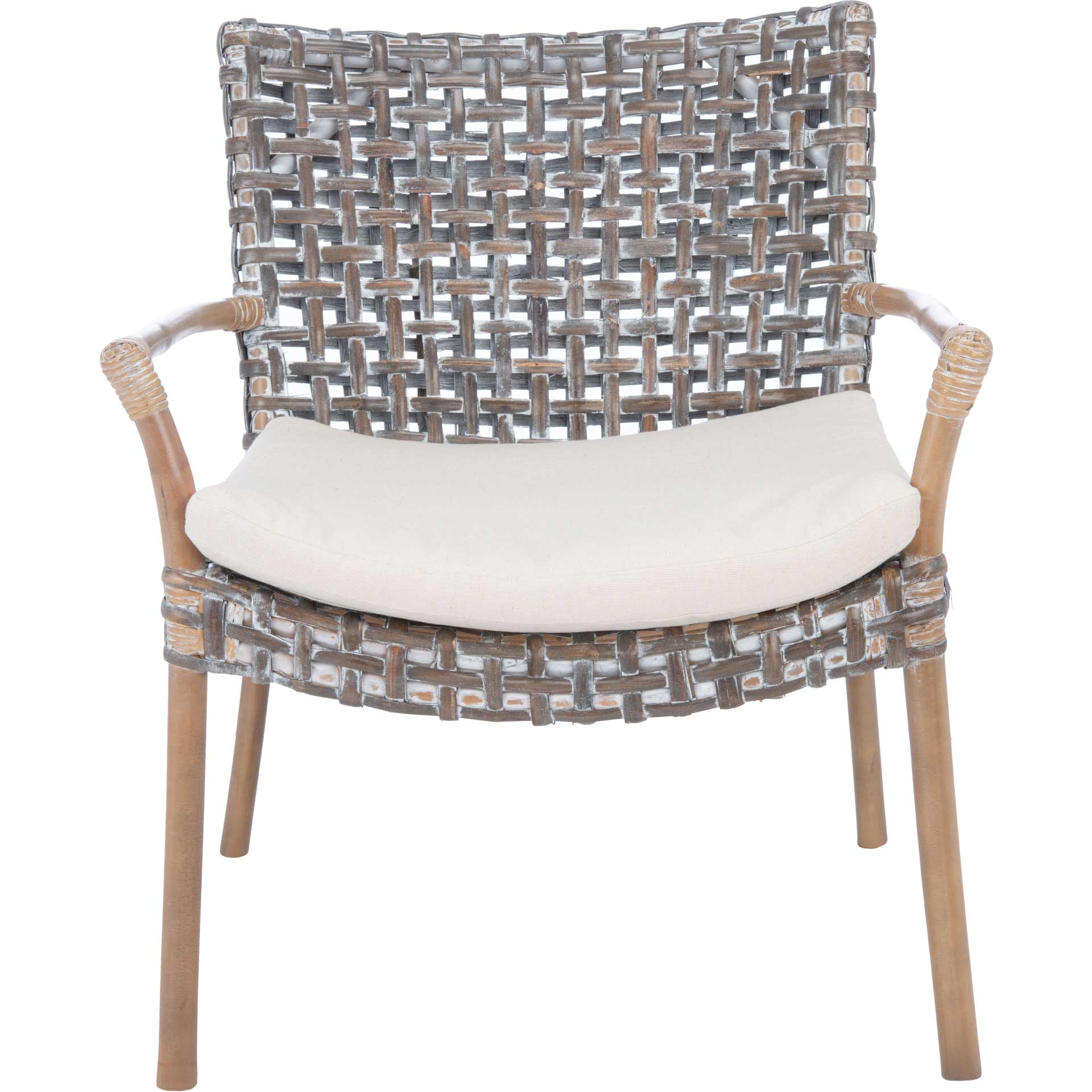 Convey Rattan Accent Chair Gray White Wash - Image 2