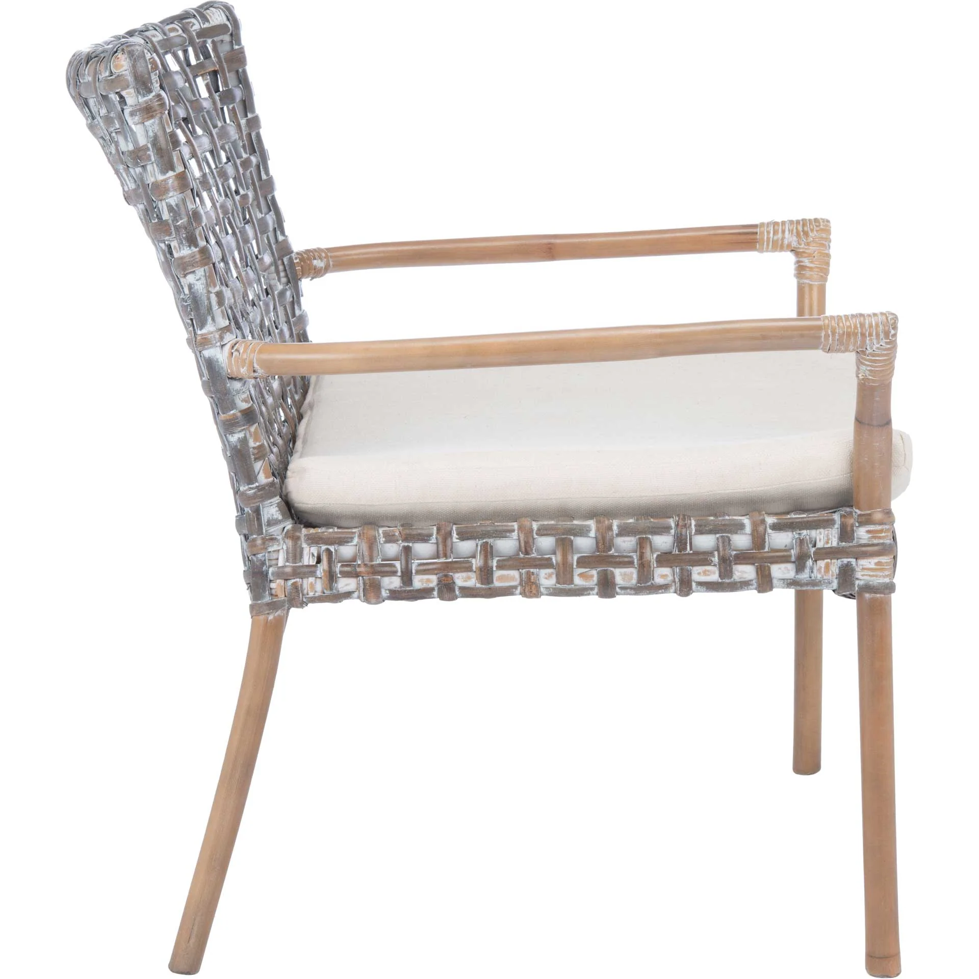 Convey Rattan Accent Chair Gray White Wash - Image 3