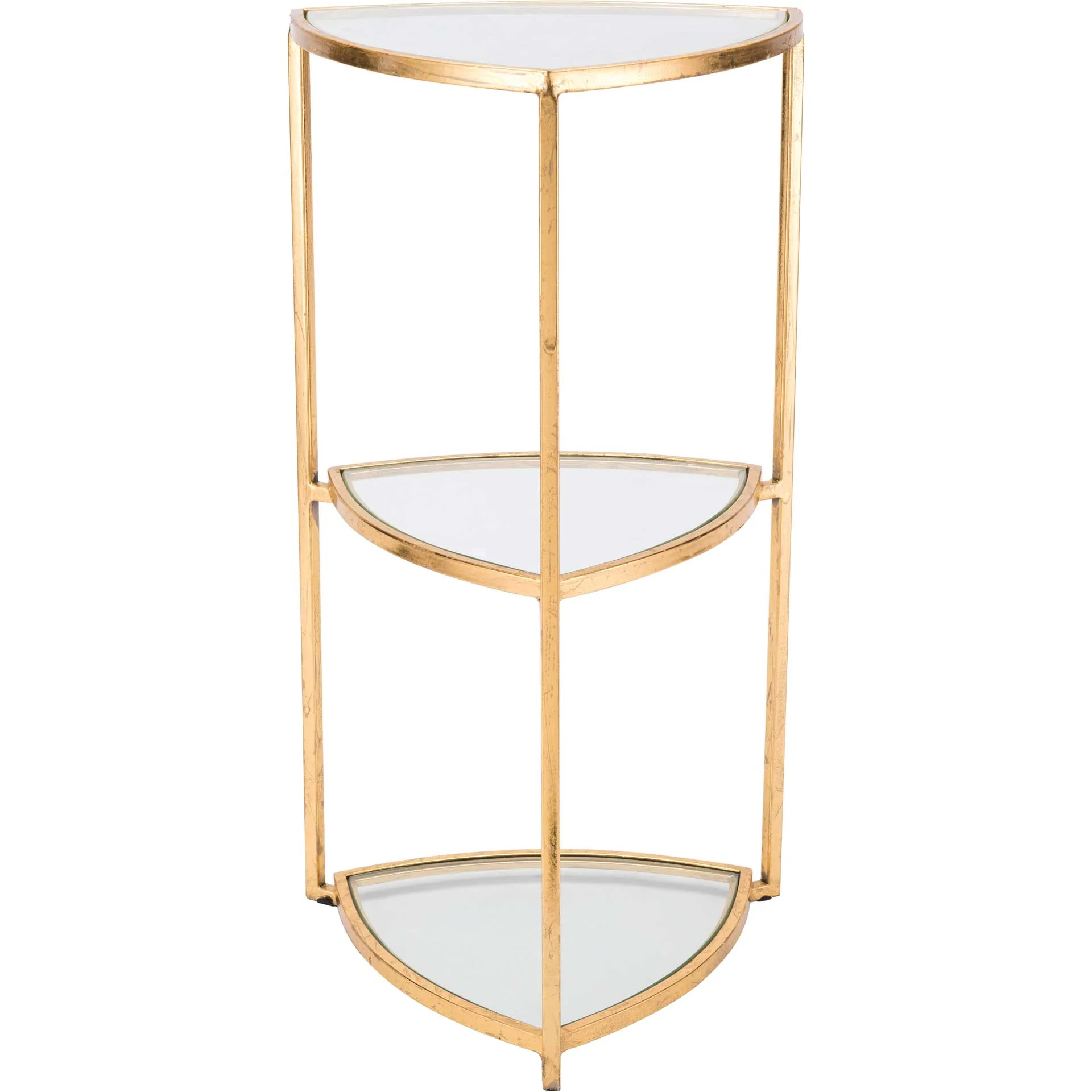 Corner Tri Level Table Gold - Image 2