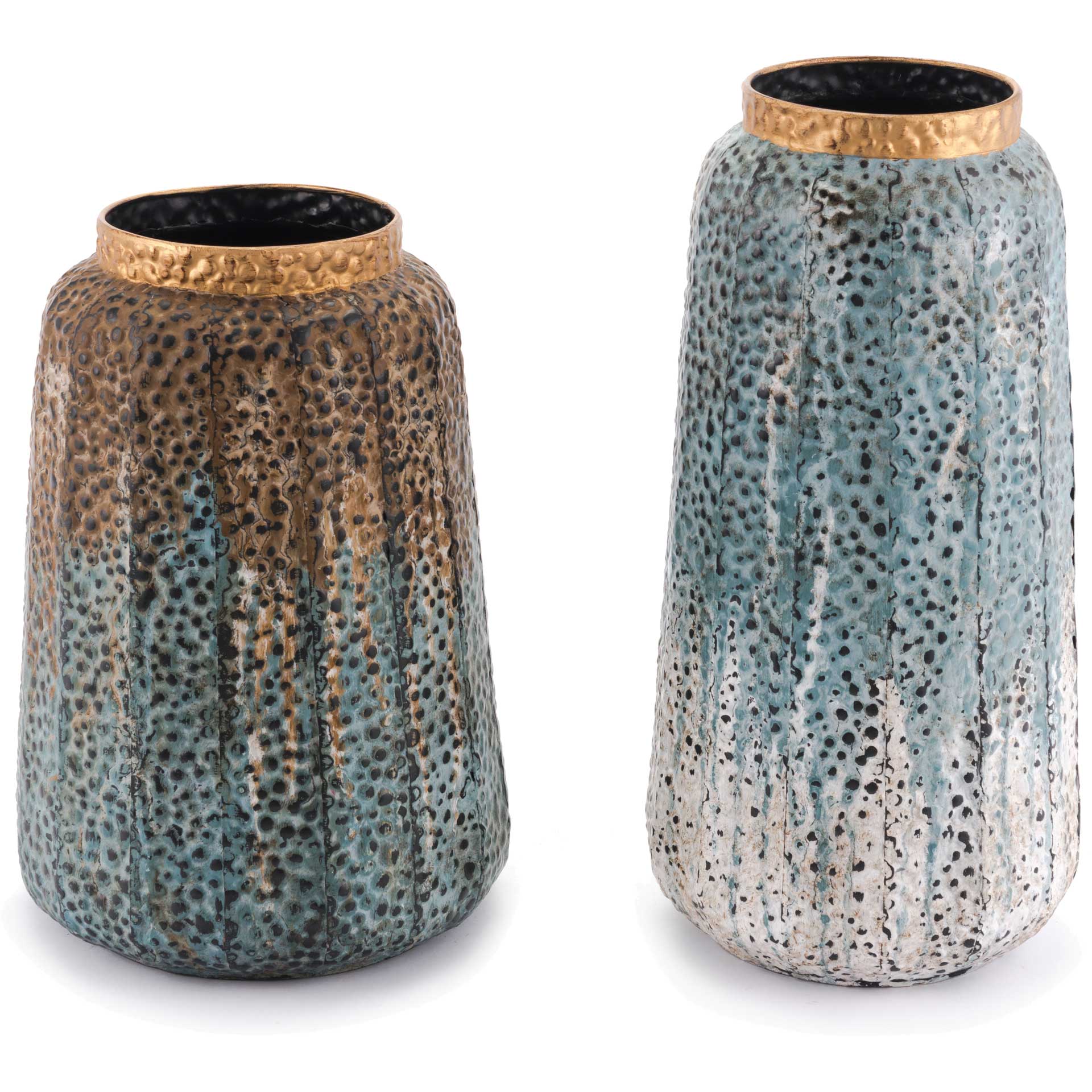 Corroded Antique Vase Multicolor (Set of 2) - Image 2
