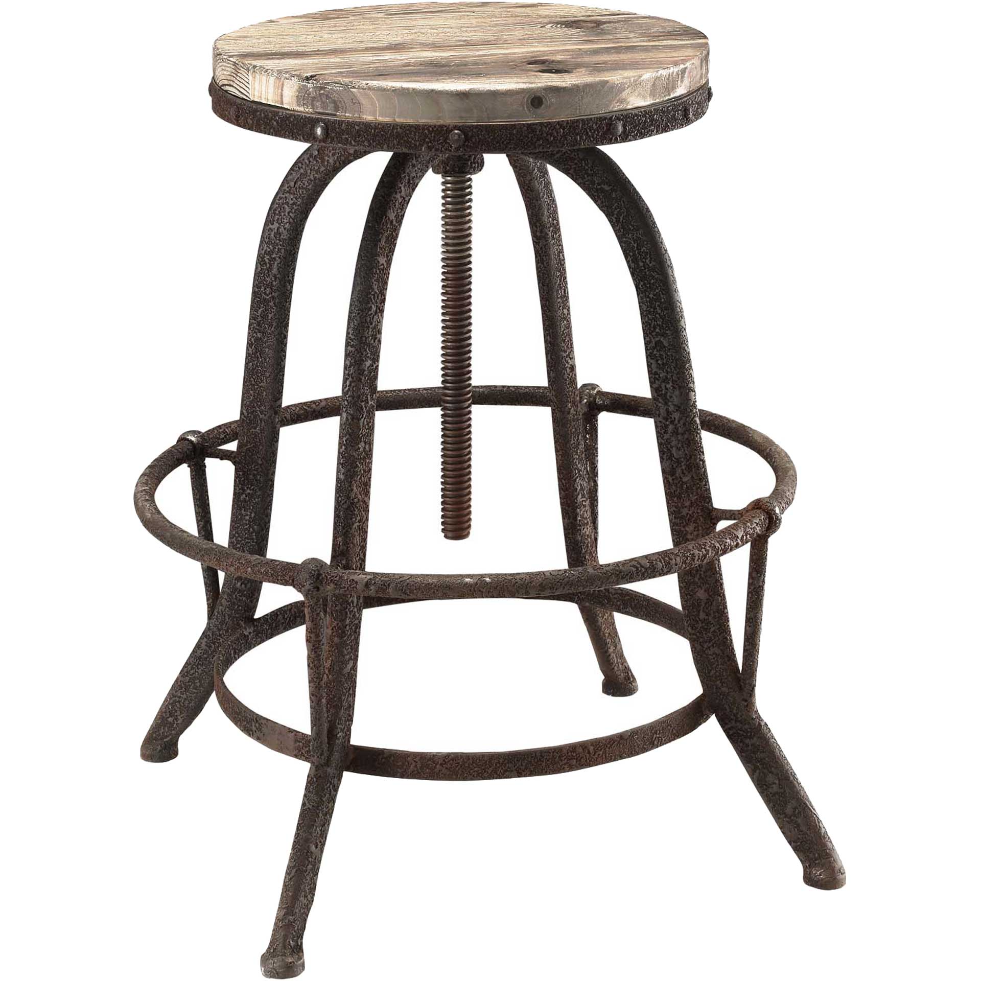 Cosma Wood Top Bar Stool Brown - Image 2