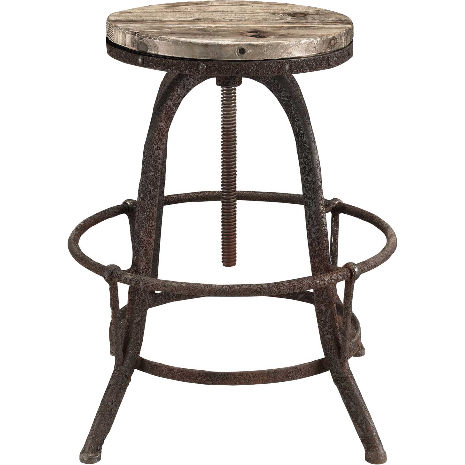Cosma Wood Top Bar Stool Brown - Image 3