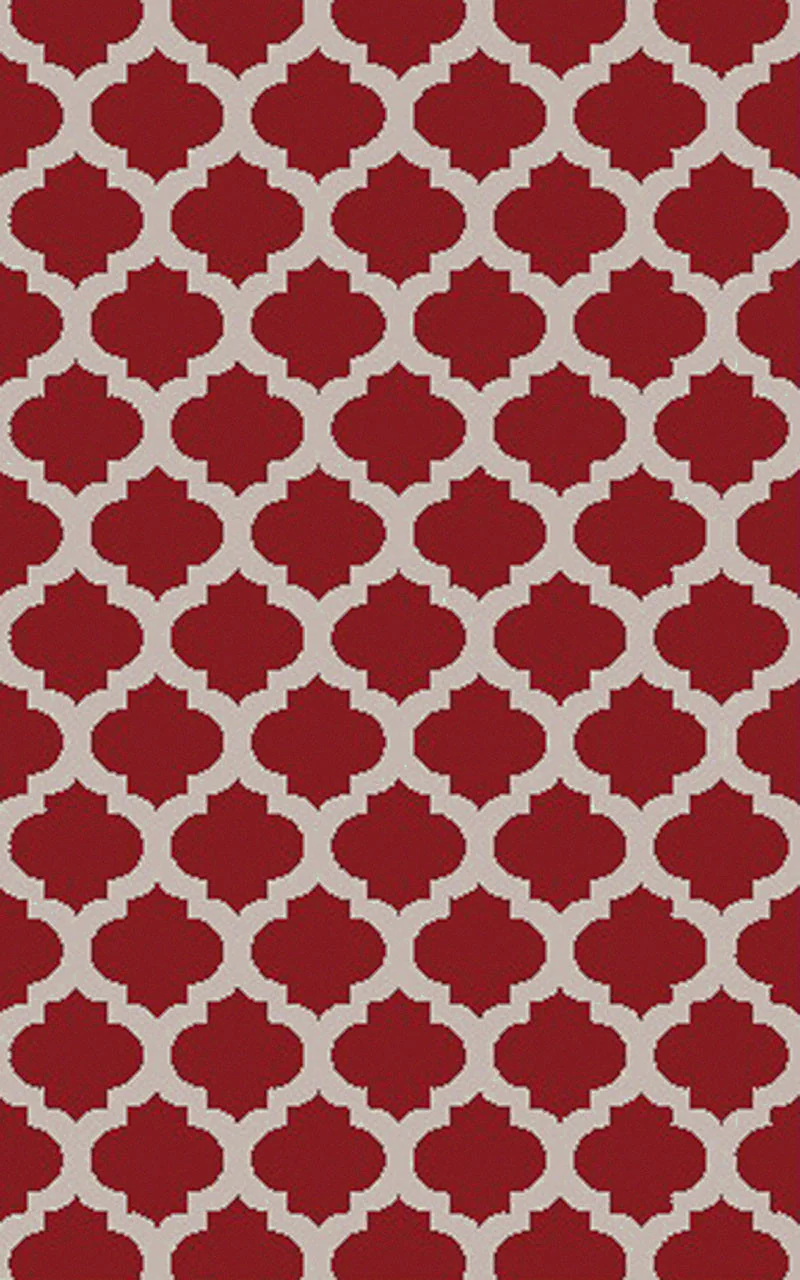 Cosmopolitan Light Gray/Cherry Area Rug - Image 2