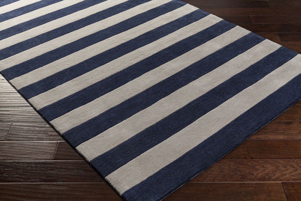 Cosmopolitan Light Gray/Navy Area Rug - Image 3