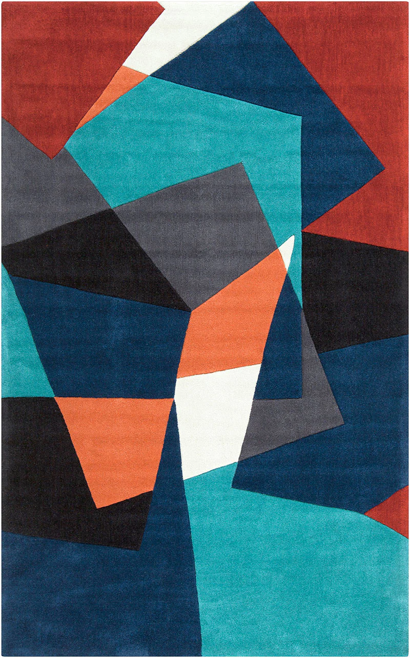 Cosmopolitan Rust/Navy Area Rug - Image 2