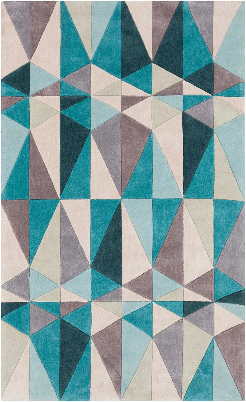 Cosmopolitan Teal/Taupe Area Rug - Image 2