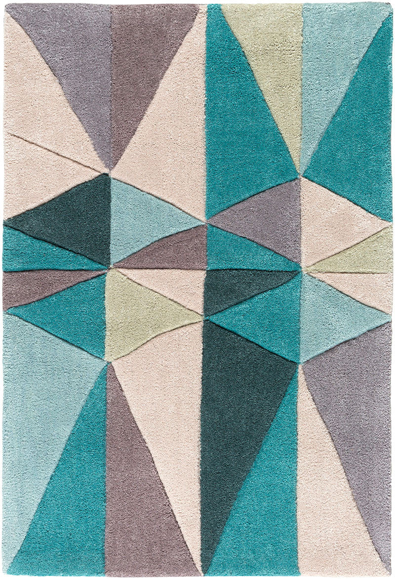 Cosmopolitan Teal/Taupe Area Rug - Image 3