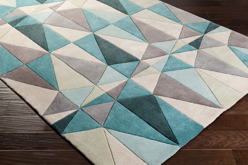 Cosmopolitan Teal/Taupe Area Rug - Image 4