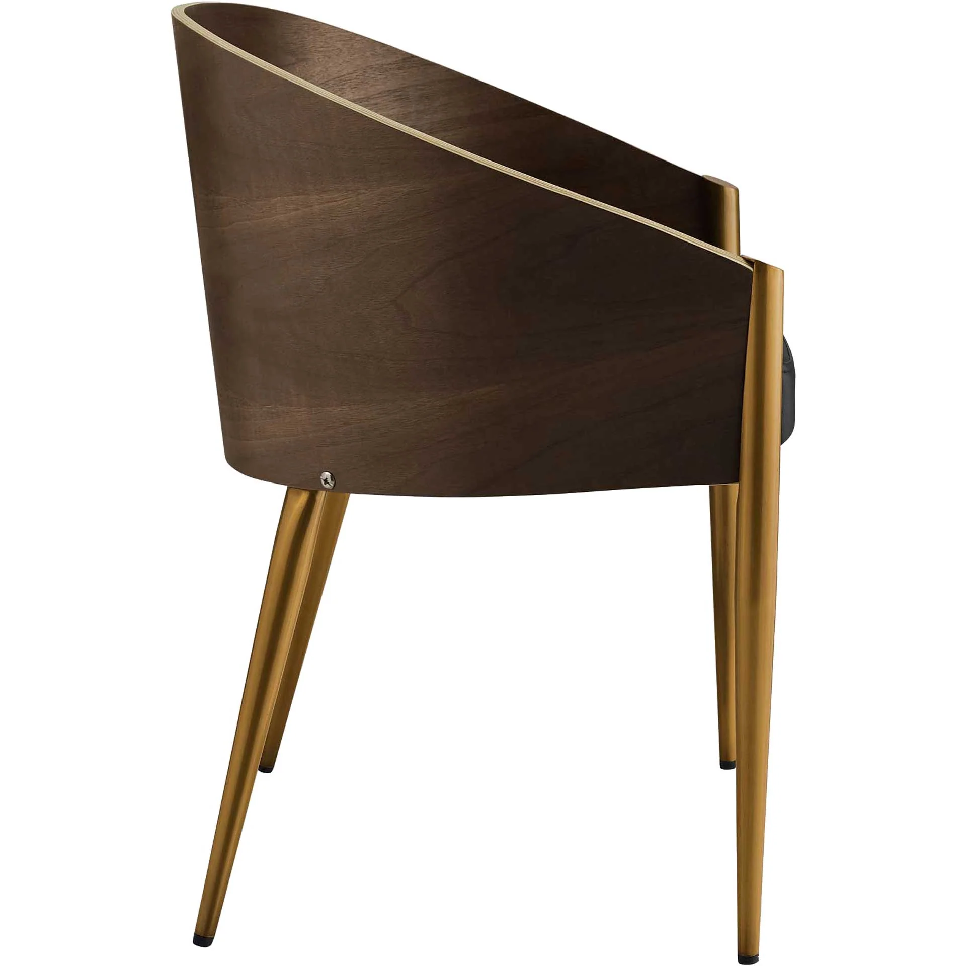 Costa Faux Leather Dining Armchair Gold - Image 3