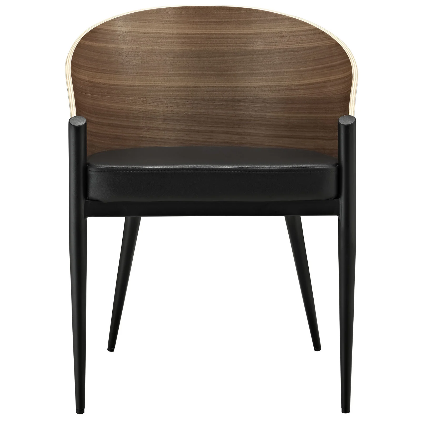 Costa Faux Leather Dining Armchair Walnut - Image 3