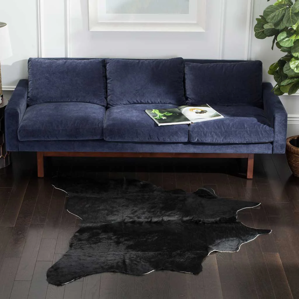 Cowhide Black/Brown Area Rug - Image 5