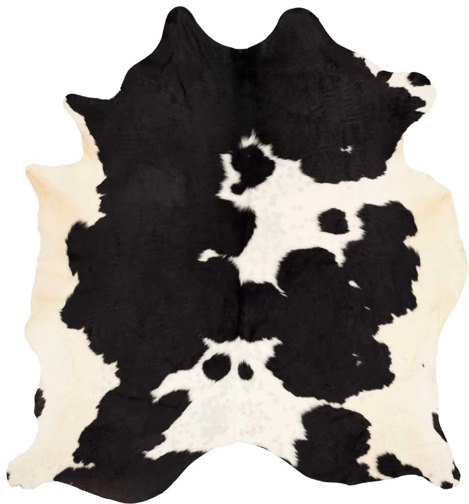 Cowhide Black/White Area Rug - Image 3