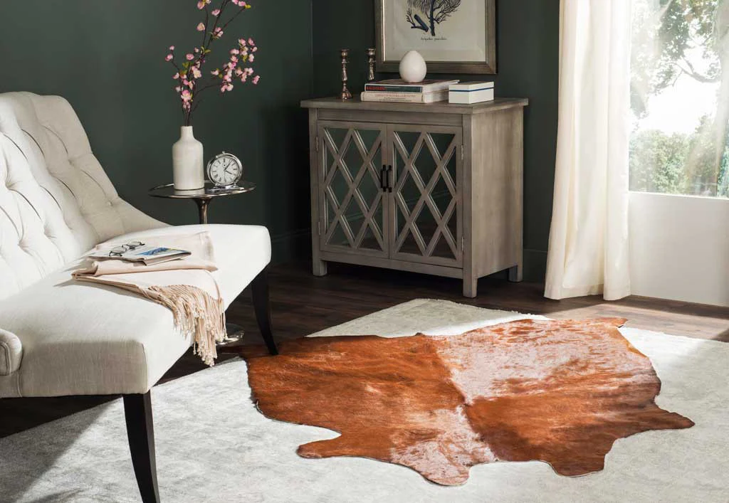 Cowhide Brown Area Rug - Image 3