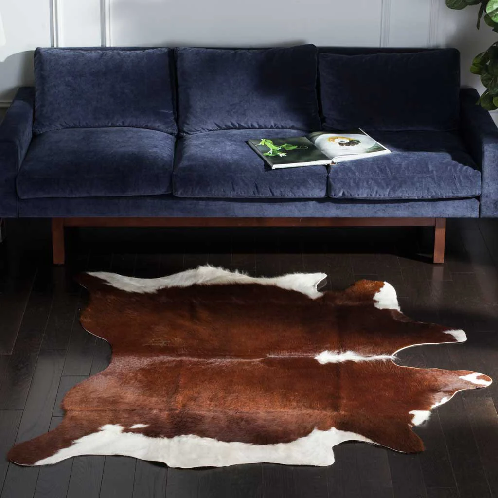 Cowhide Brown/White Area Rug - Image 6