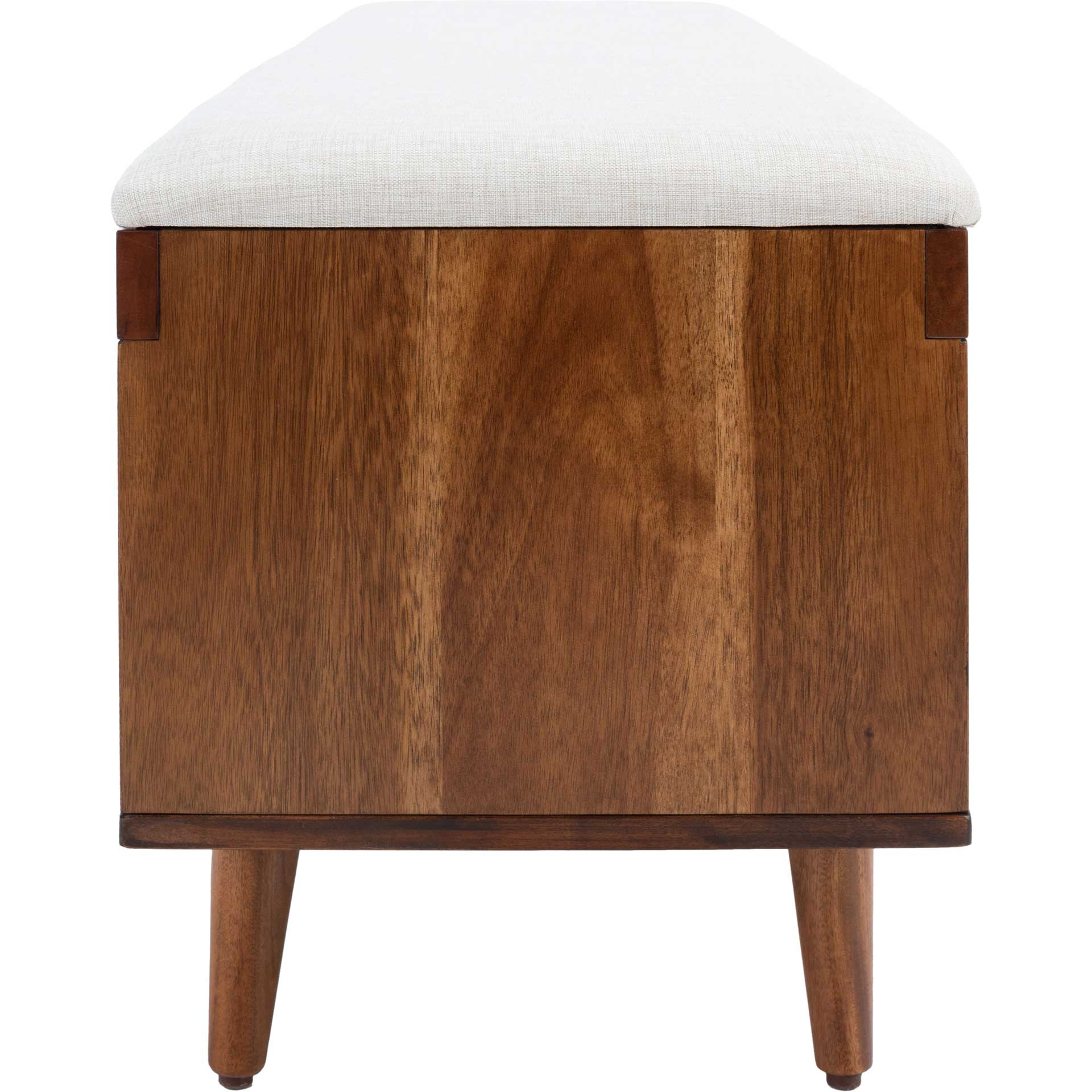 Crane Open Shelf Bench With Cushion Cream/Natural - Image 2