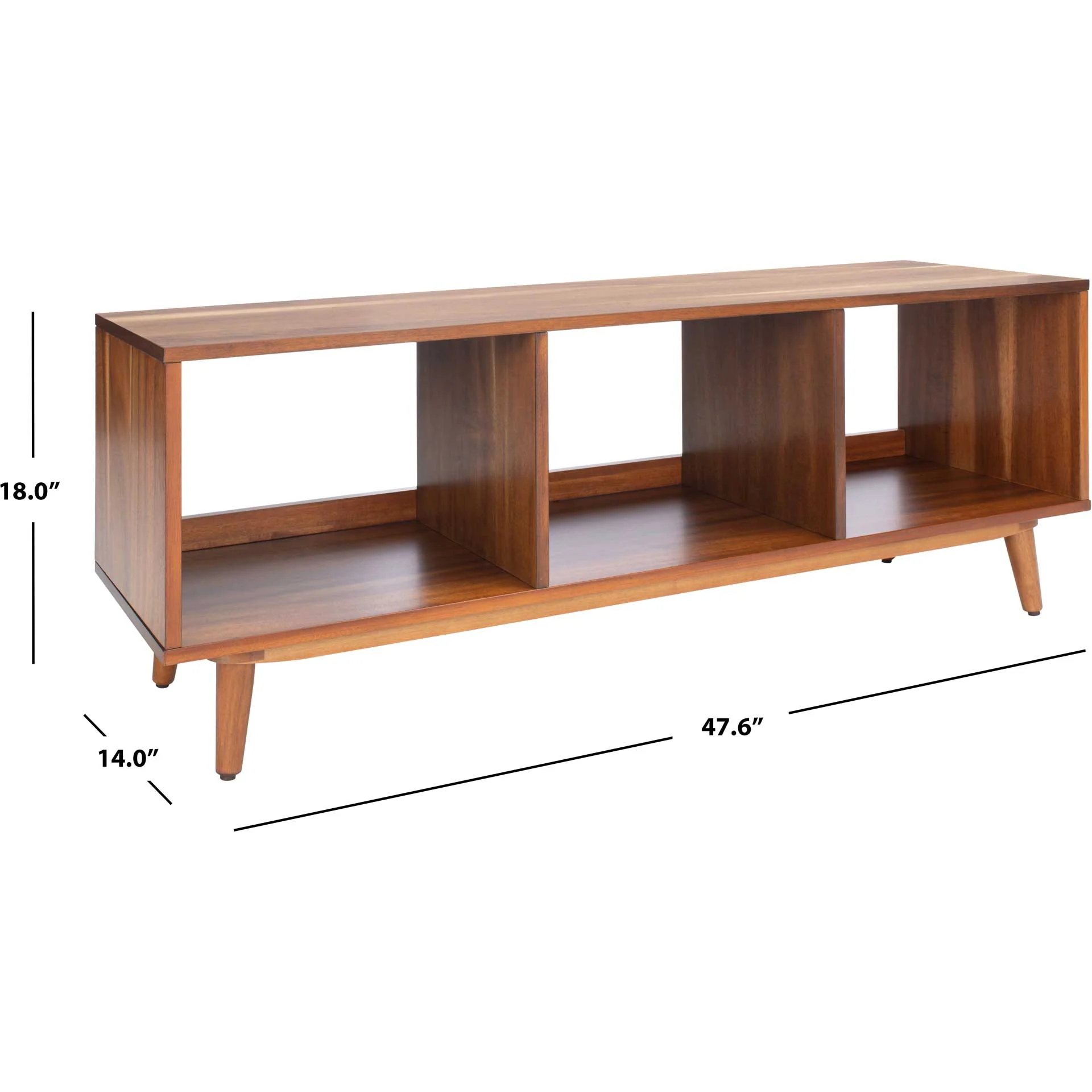 Crane Open Shelf Media Stand Natural Acacia - Image 7