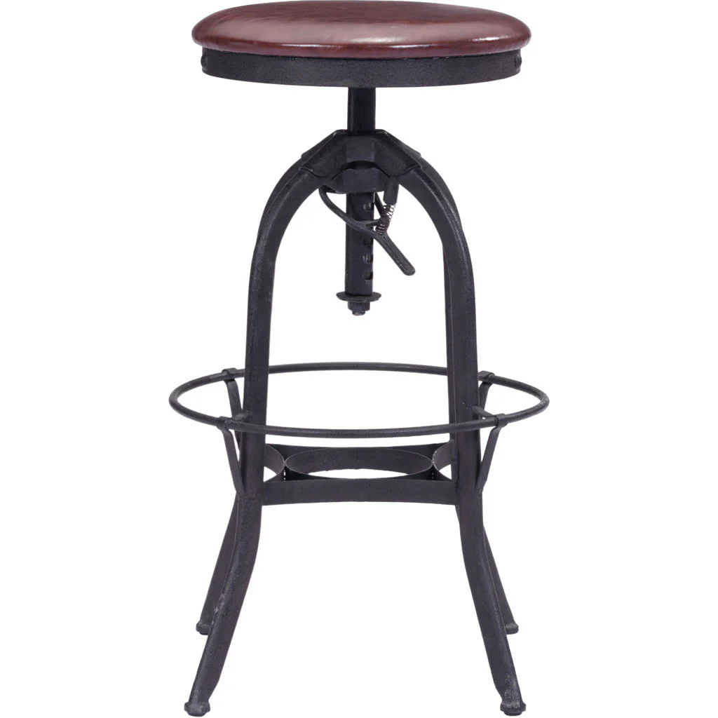 Cremona Barstool Burgundy & Antique Black - Image 2
