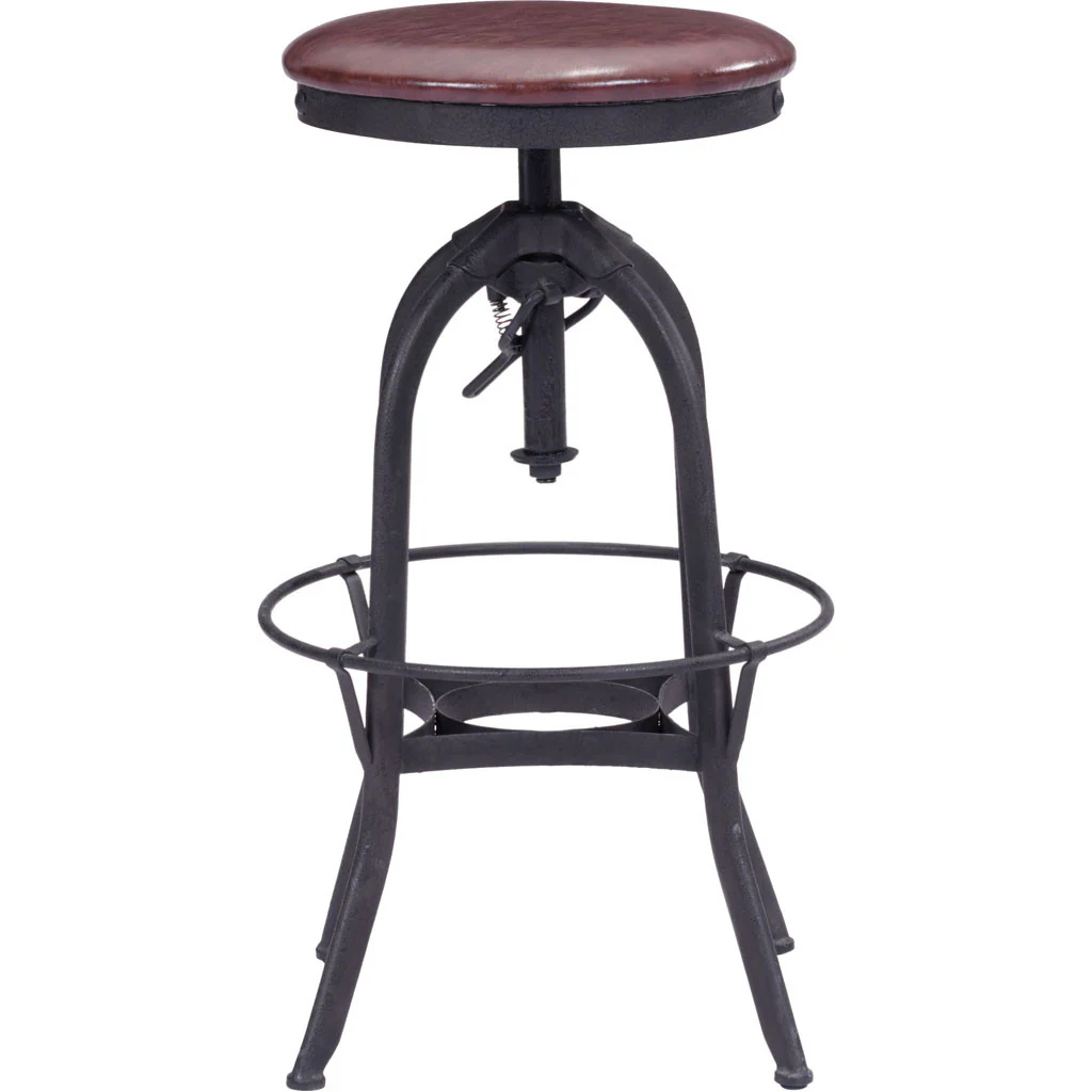 Cremona Barstool Burgundy & Antique Black - Image 3