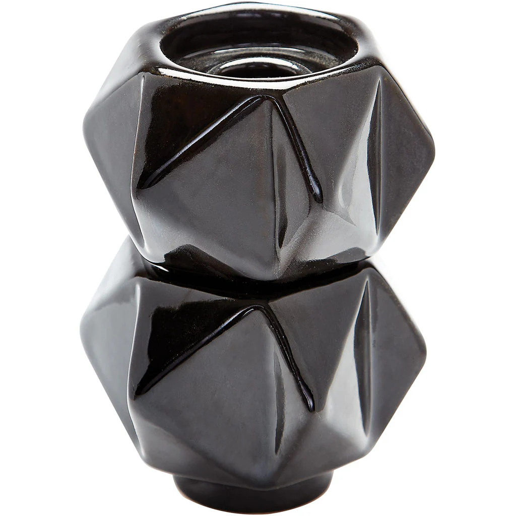 Crest Star Candle Holder Black (Set of 2) - Image 2