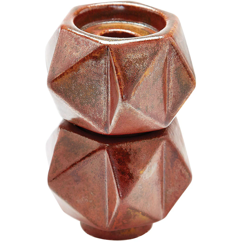 Crest Star Candle Holder Russet (Set of 2) - Image 2