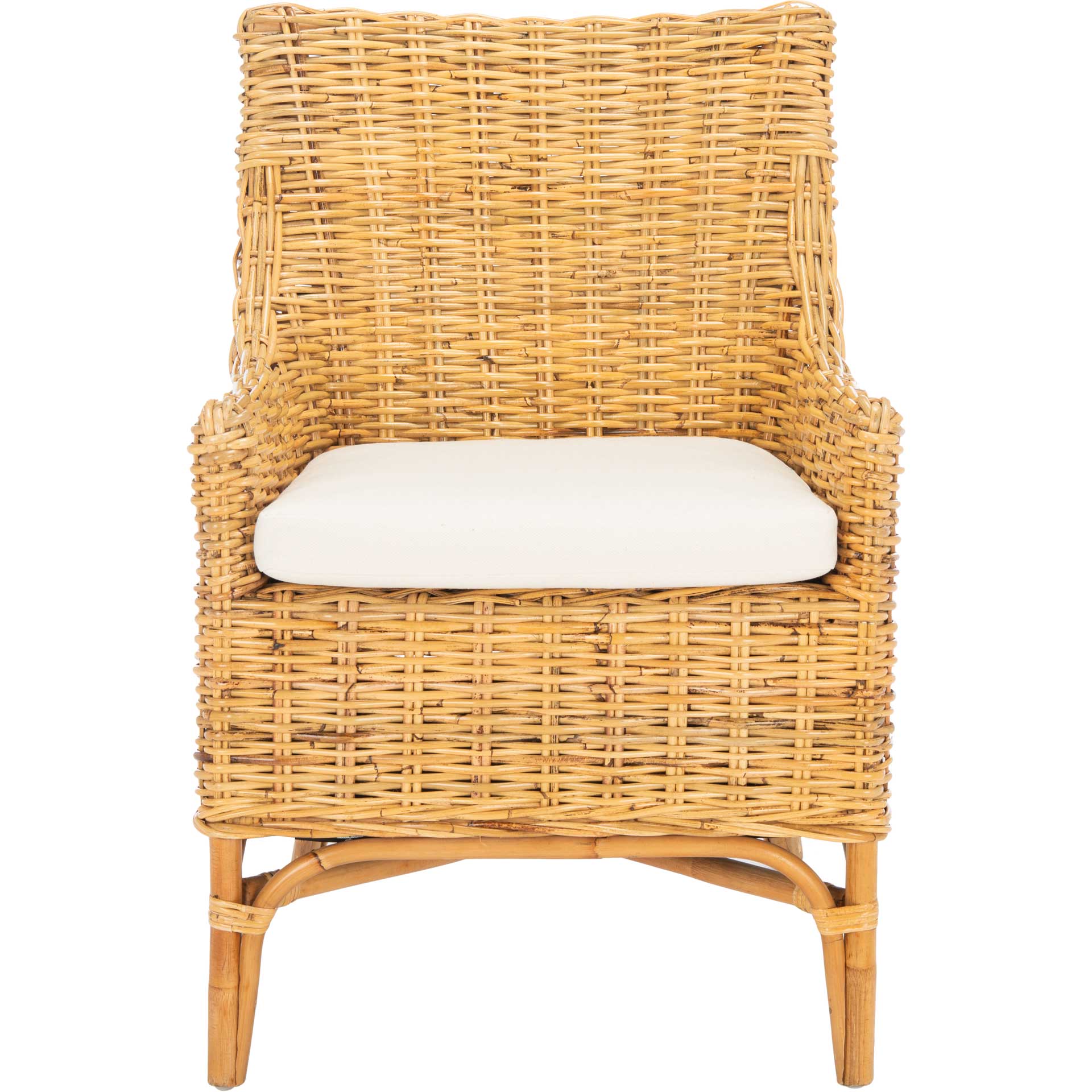 Crispin Rattan Accent Chair Natural/White - Image 2