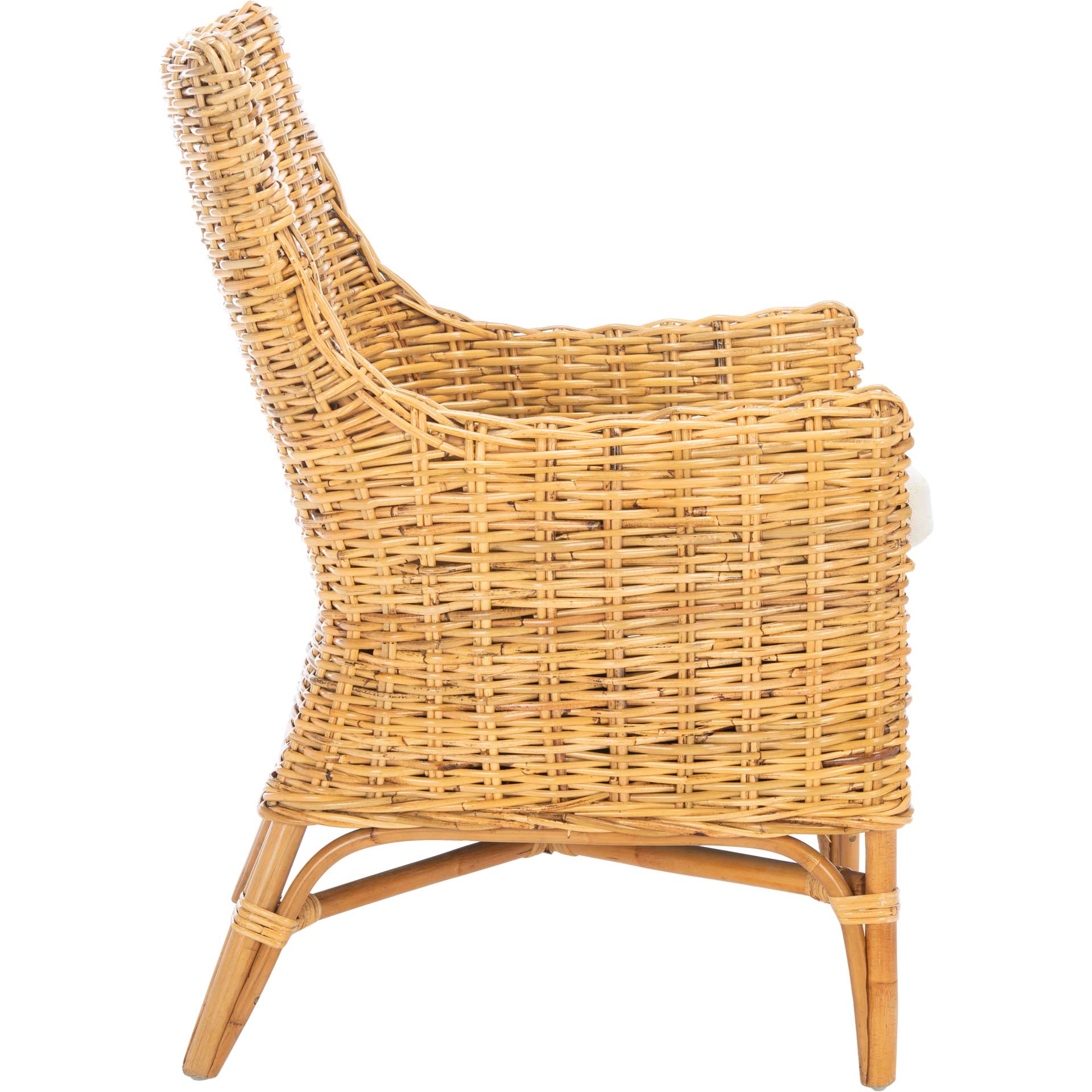 Crispin Rattan Accent Chair Natural/White - Image 3