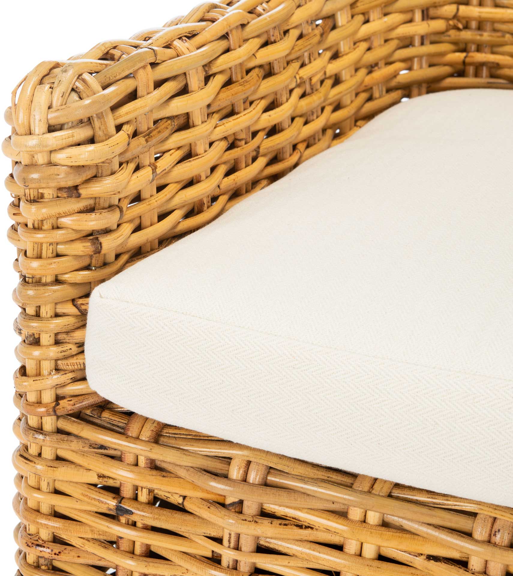 Crispin Rattan Accent Chair Natural/White - Image 6