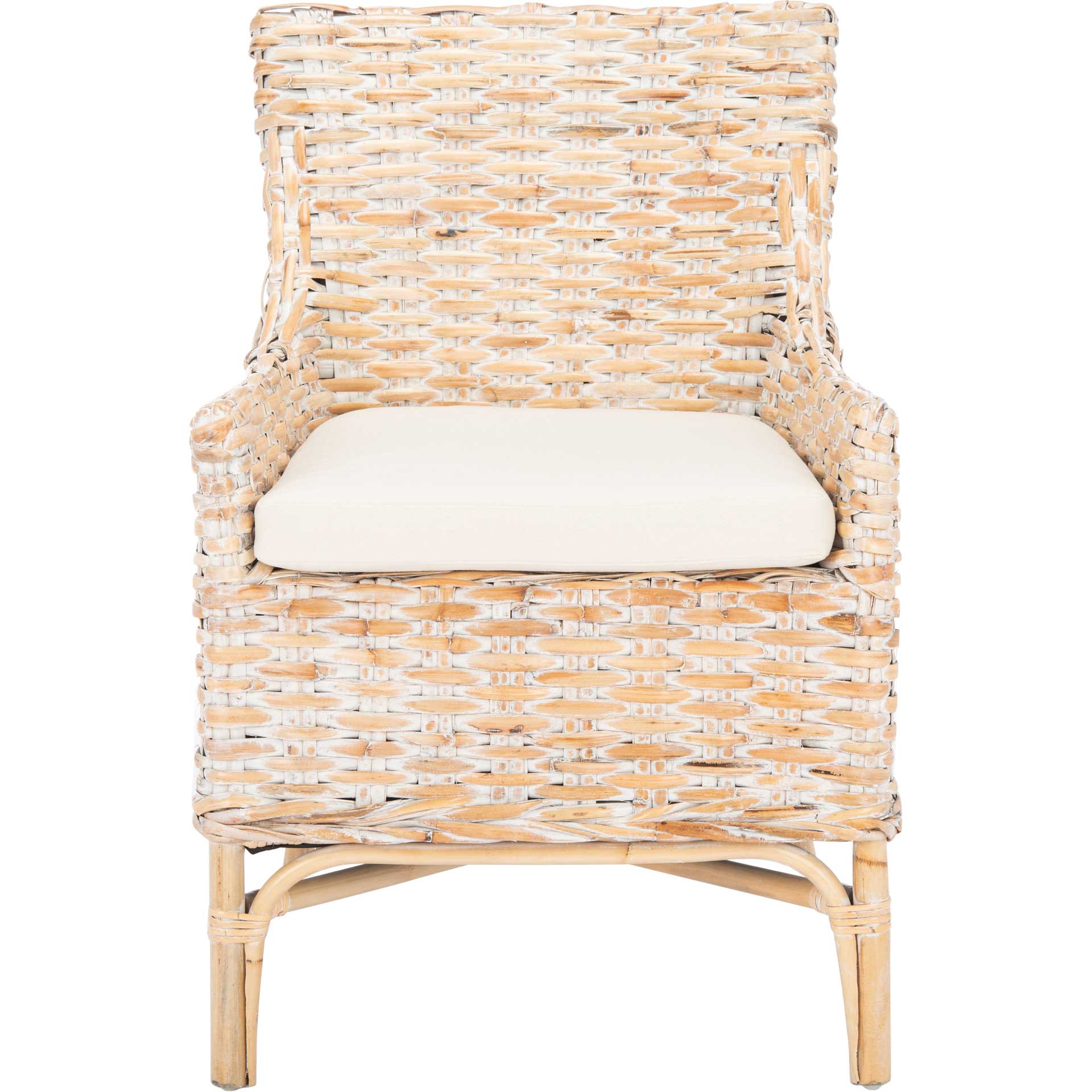 Crispin Rattan Accent Chair Natural White Wash - Image 2