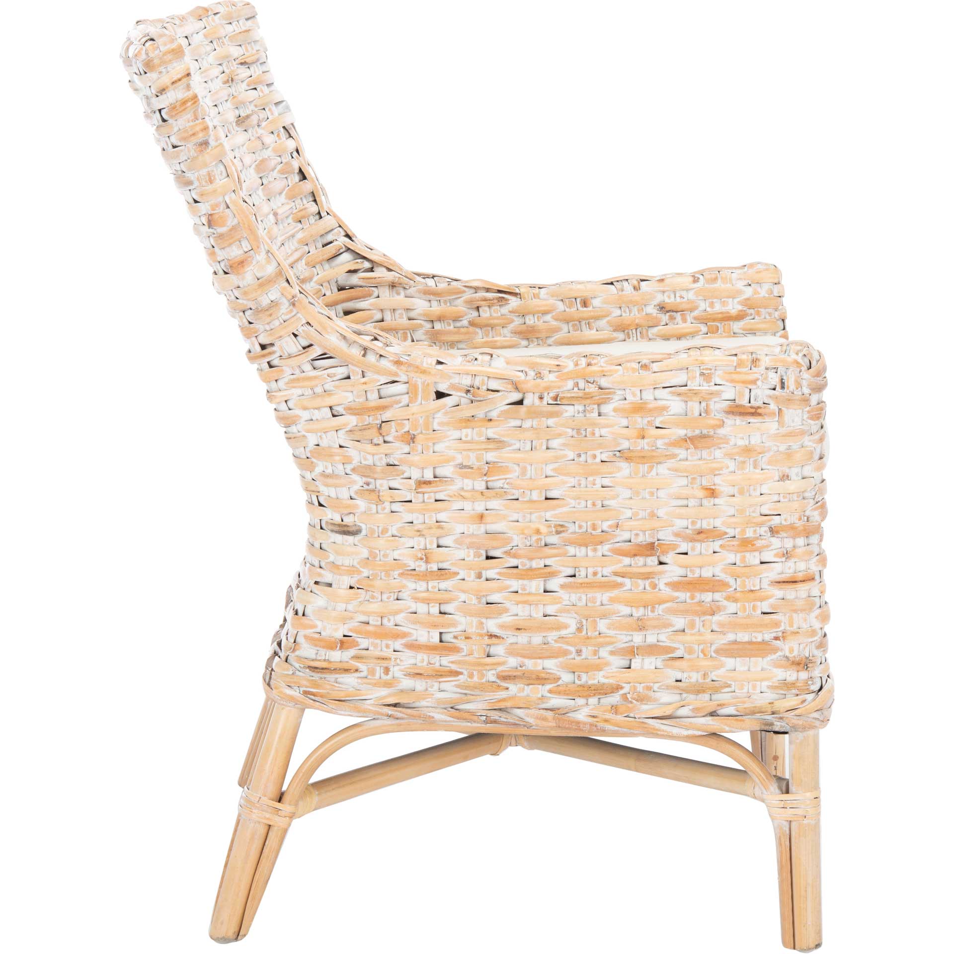 Crispin Rattan Accent Chair Natural White Wash - Image 3